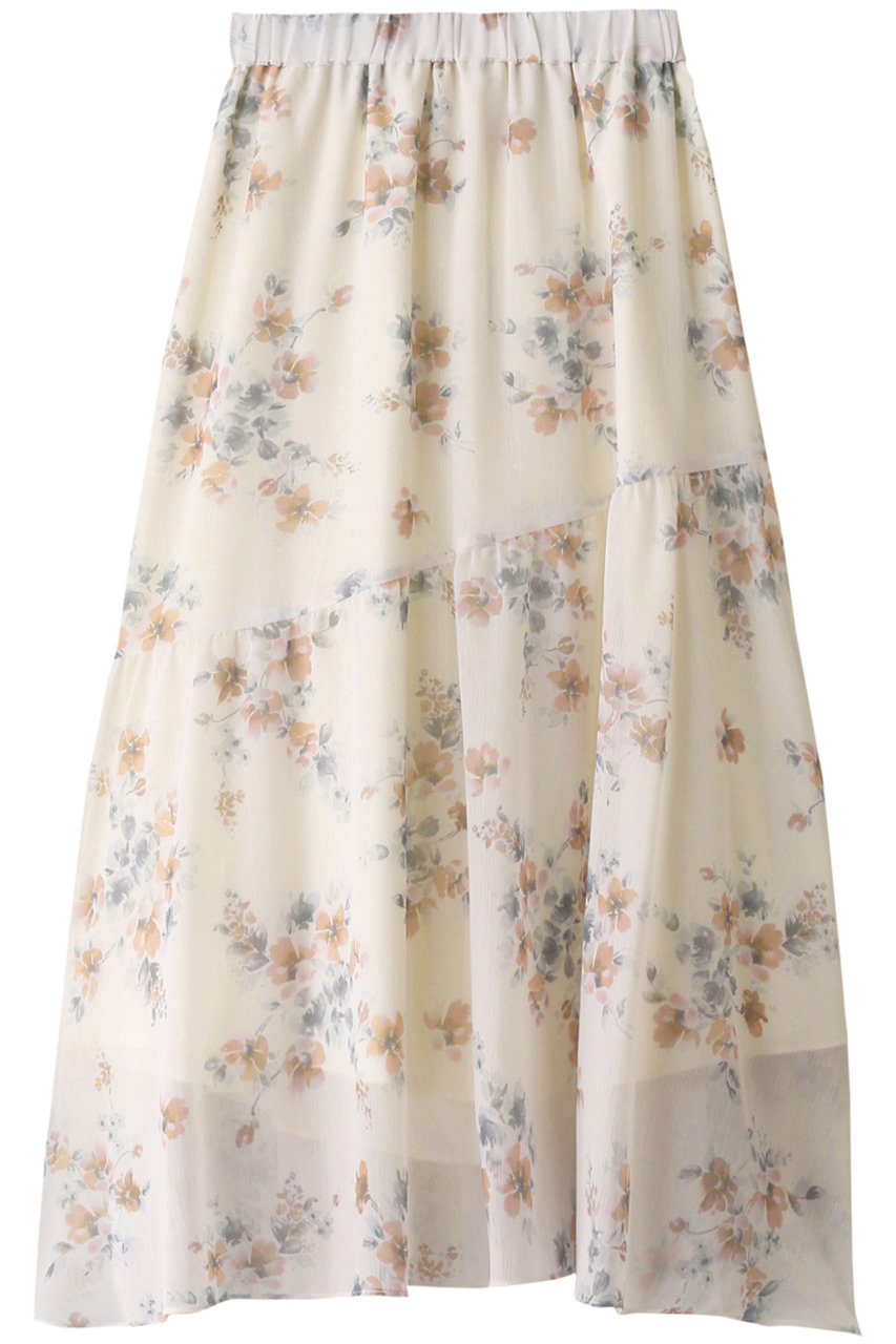 31 Sons De Mode トランテアン ソン ドゥ モード 予約販売 水彩花柄スカート クリーム の通販 Elleshop エル ショップ