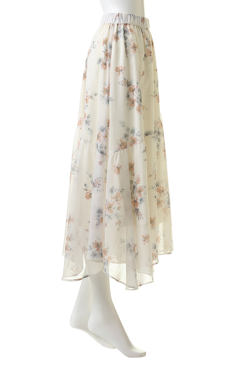 31 Sons De Mode トランテアン ソン ドゥ モード 予約販売 水彩花柄スカート クリーム の通販 Elleshop エル ショップ