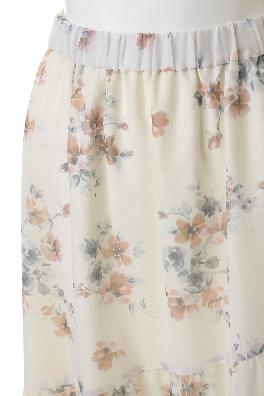 31 Sons De Mode トランテアン ソン ドゥ モード 予約販売 水彩花柄スカート クリーム の通販 Elleshop エル ショップ