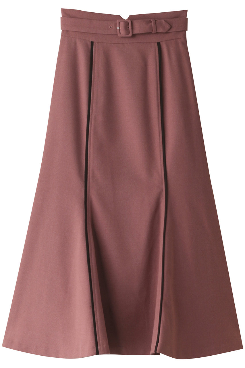 トランテアン ソン ドゥ モード/31 Sons de modeのベルト付き配色ラインスカート(ピンク/0032008)