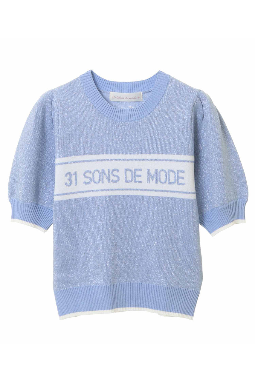 31 Sons de mode 【15th Anniversary】ラメロゴニット (ブルー, 36) トランテアン ソン ドゥ モード ELLE SHOP