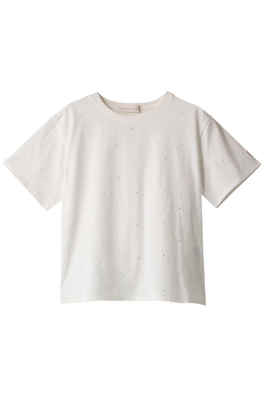 31 Sons de mode 【15th Anniversary】ラインストーンＴシャツ (オフホワイト, 36) トランテアン ソン ドゥ モード ELLE SHOP