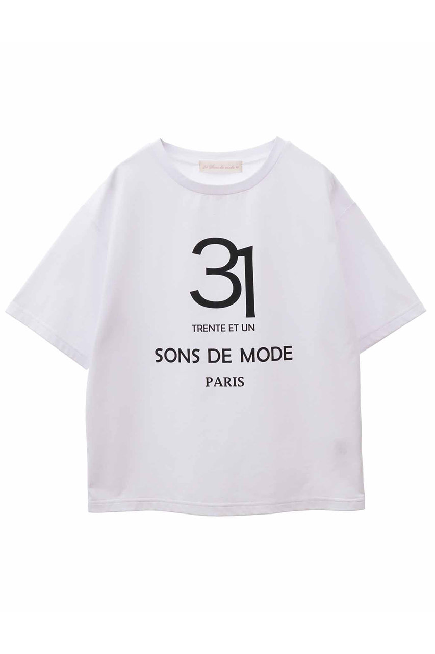 31 Sons de mode ナンバーロゴＴシャツ (オフホワイト, 36) トランテアン ソン ドゥ モード ELLE SHOP