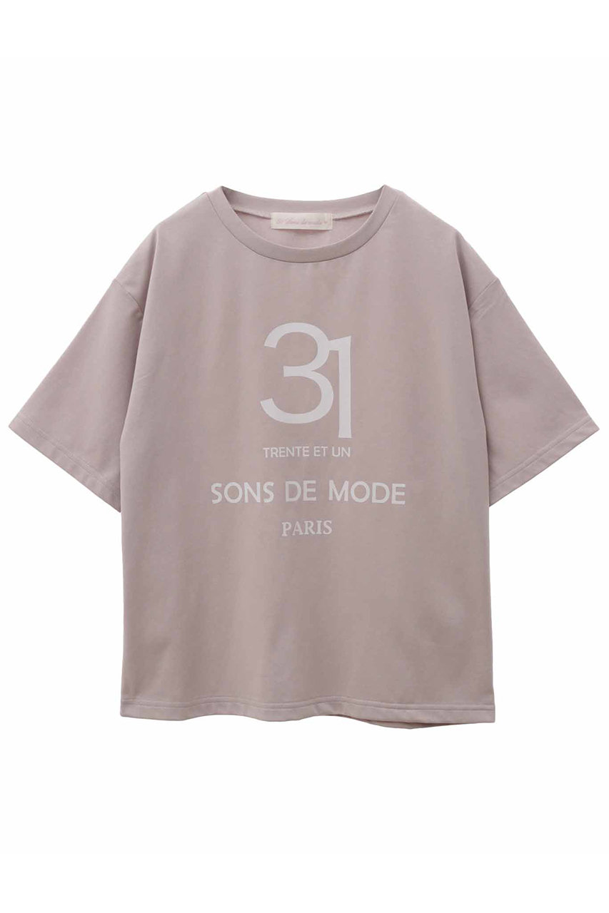 31 Sons de mode ナンバーロゴＴシャツ (グレー, 36) トランテアン ソン ドゥ モード ELLE SHOP