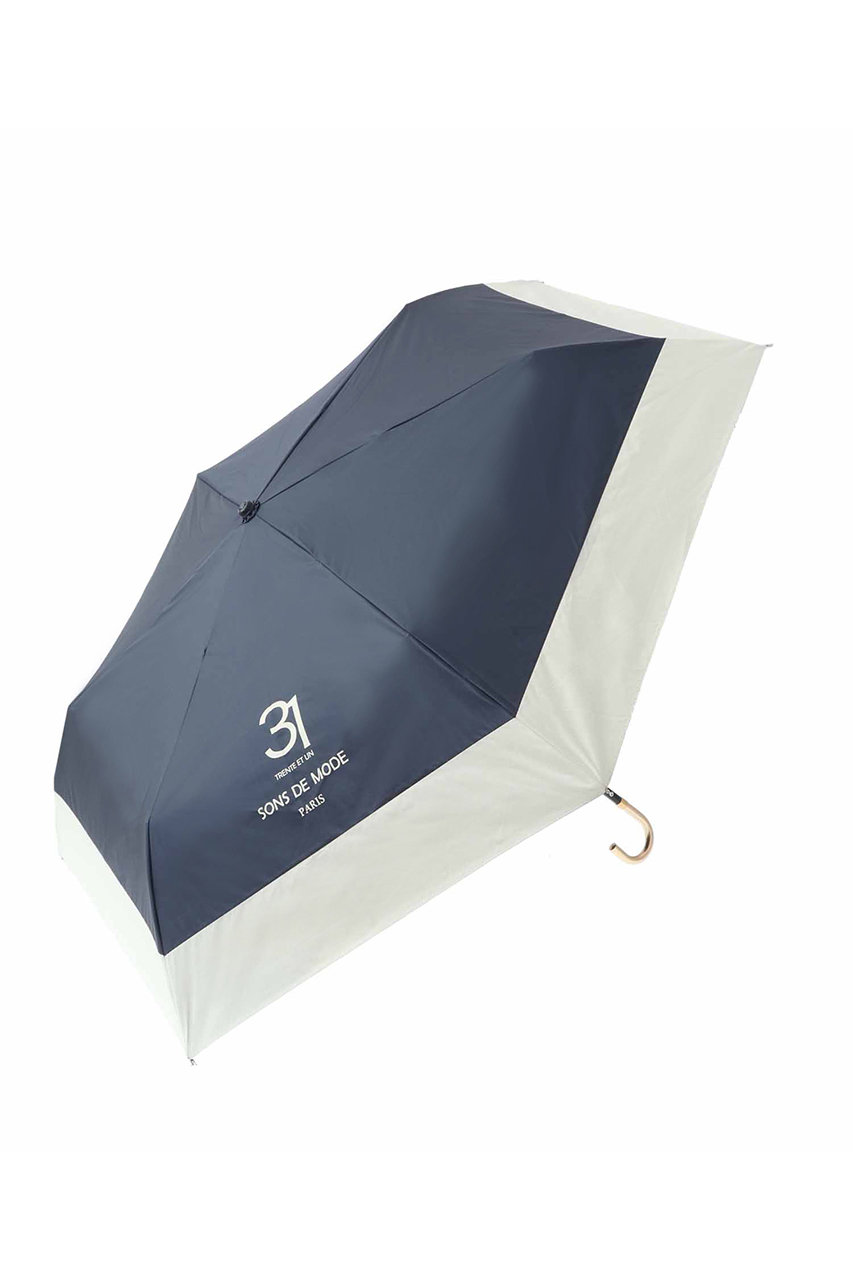 トランテアン ソン ドゥ モード/31 Sons de modeの晴雨兼用バイカラー折りたたみ傘(ネイビー/0094202)