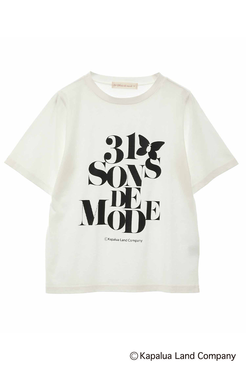 トランテアン ソン ドゥ モード/31 Sons de modeの【Kapaluaコラボ】ロゴＴシャツ(オフホワイト/0064235)