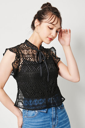 leur logette  POPUP限定　デニム　フリル袖　ブルゾン　サイズ1 leur logette POPUP限定 デニム フリル袖 ブルゾン サイズ1