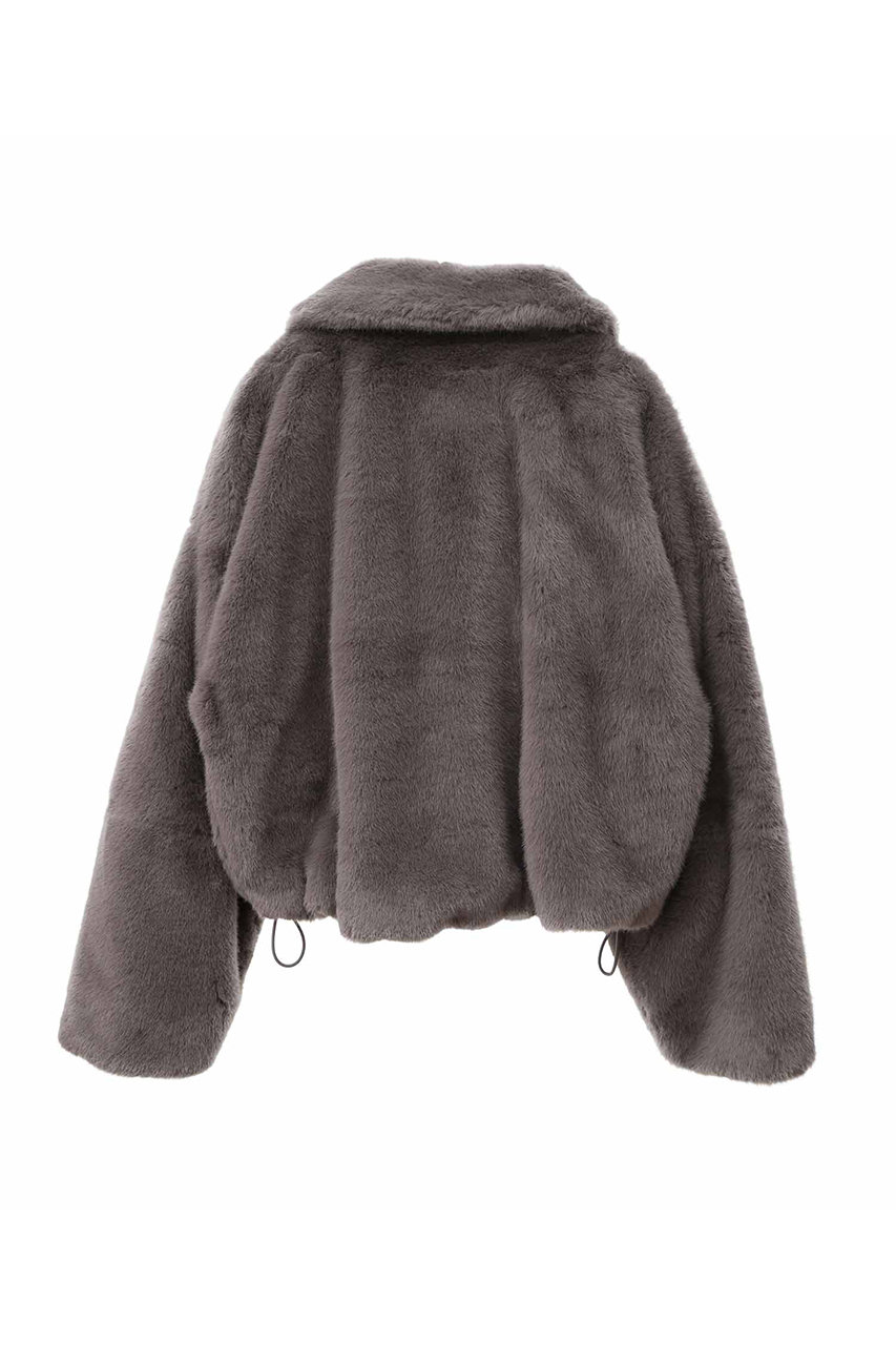 Arpege storyファーフードブルゾン チャコールグレー 中古・古着