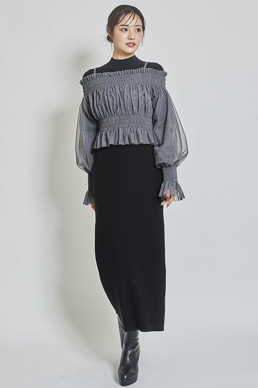 【新品未使用】maison de Dolce ❤︎トゥインクルニット　グレー maison de dolce トゥインクルニット