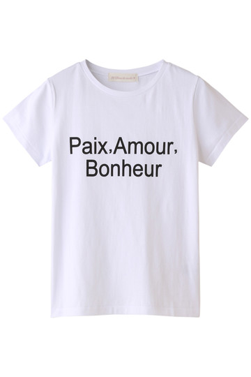 31 Sons de mode トランテアン ソン ドゥ モード 【予約販売】Paix・Amour・Bonheur Tシャツ オフホワイト