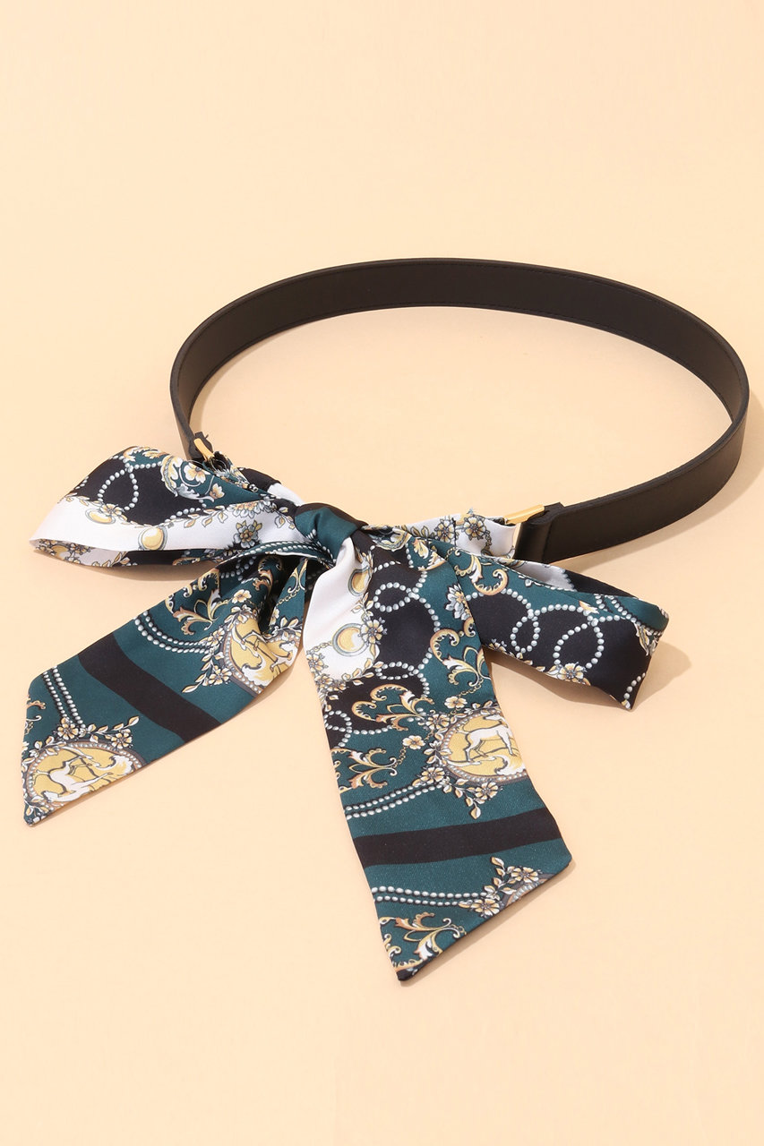 SALE 【50%OFF】 31 Sons de mode トランテアン ソン ドゥ モード スカーフ柄ベルト グリーン