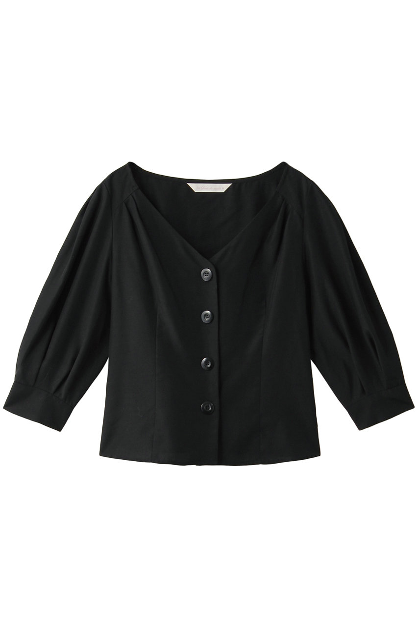 SALE 【34%OFF】 31 Sons de mode トランテアン ソン ドゥ モード フロント釦ブラウス ブラック