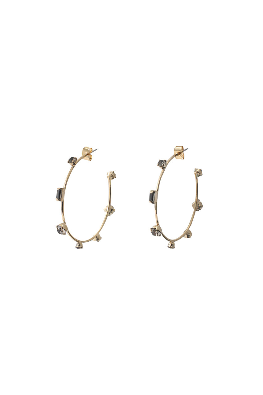 SALE 【30%OFF】 31 Sons de mode トランテアン ソン ドゥ モード ビジューフープピアス グレー
