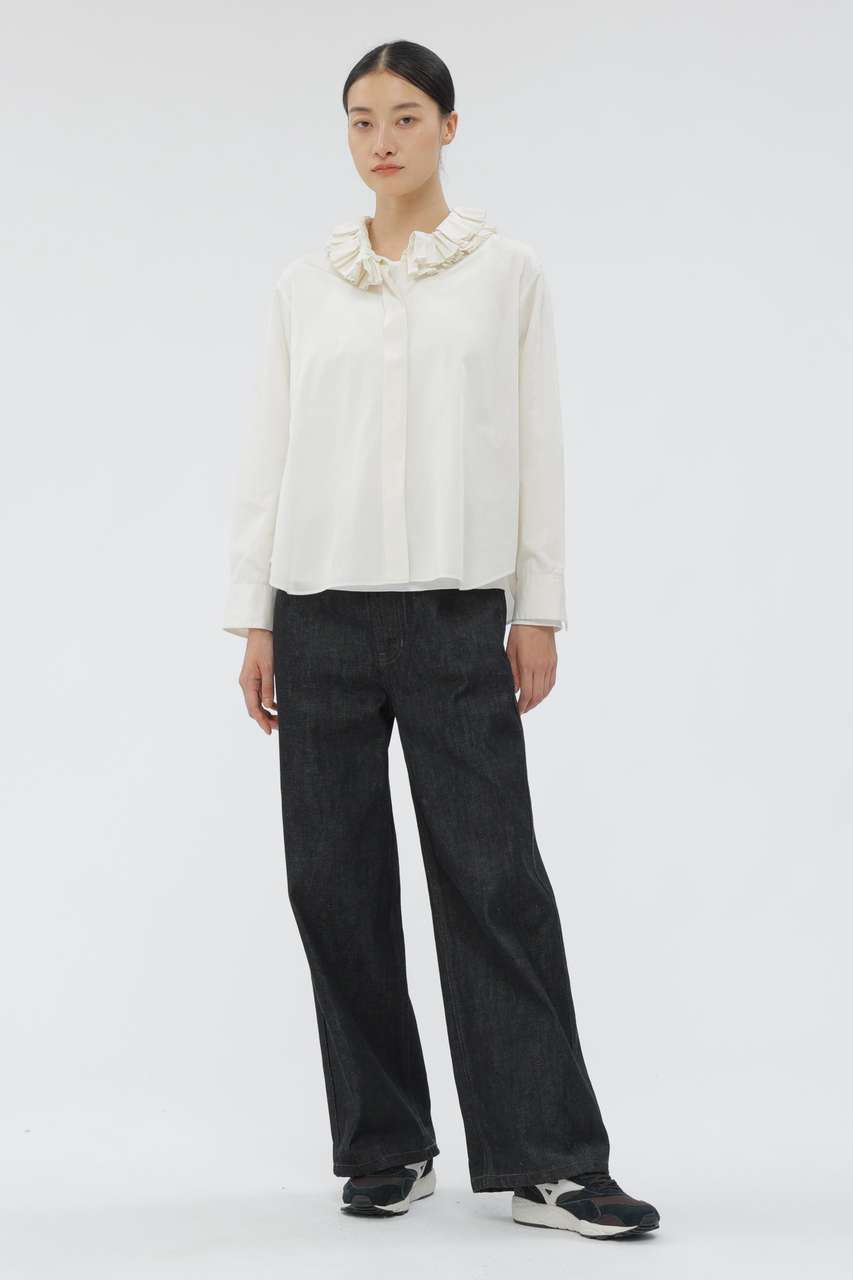 マーガレット・ハウエル/MARGARET HOWELLのORGANIC COTTON DENIM TROUSERS(ブラック/5785242400)