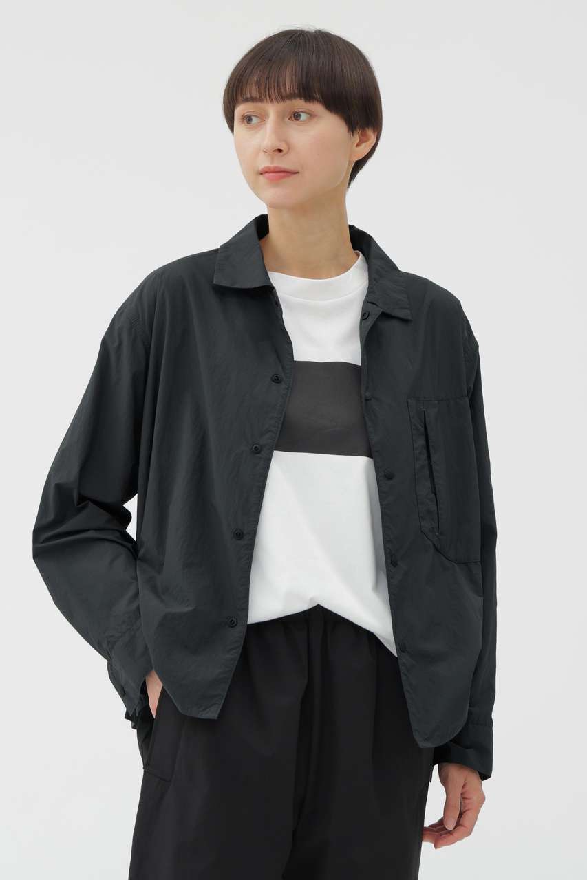 マーガレット・ハウエル/MARGARET HOWELLのRECYCLE NYLON LIGHT POPLIN SHIRT(グレー/5785254001)