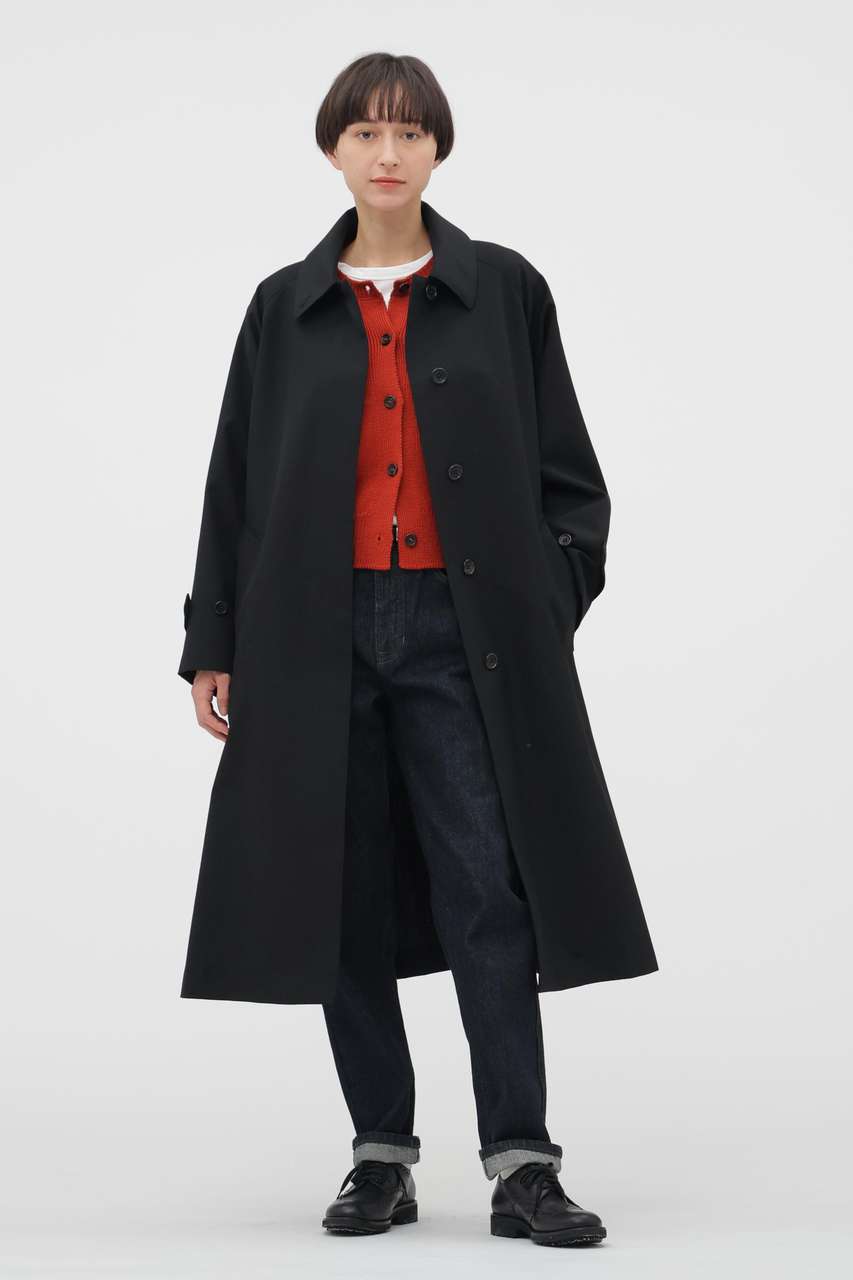 MARGARET HOWELL(マーガレット・ハウエル)｜WOOL POPLIN COAT/ブラック