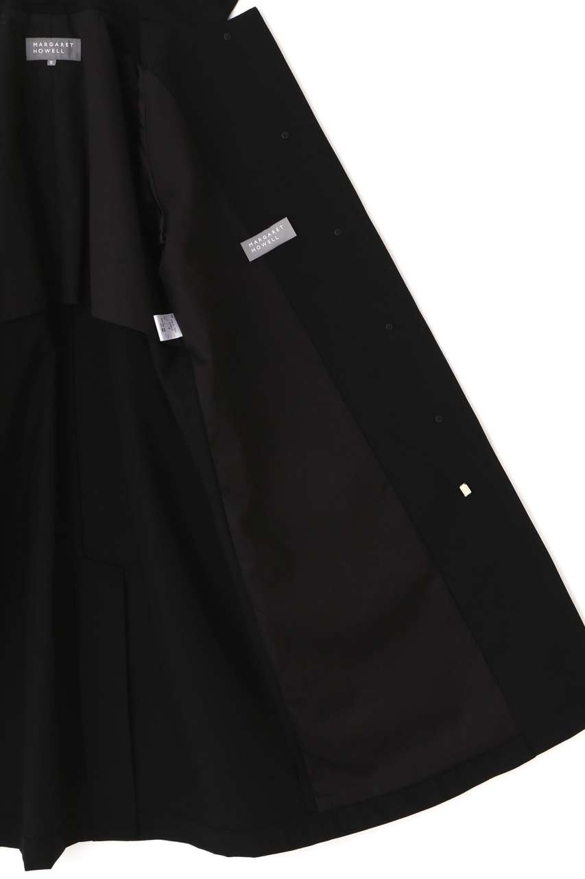 MARGARET HOWELL(マーガレット・ハウエル)｜WOOL POPLIN COAT/ブラック