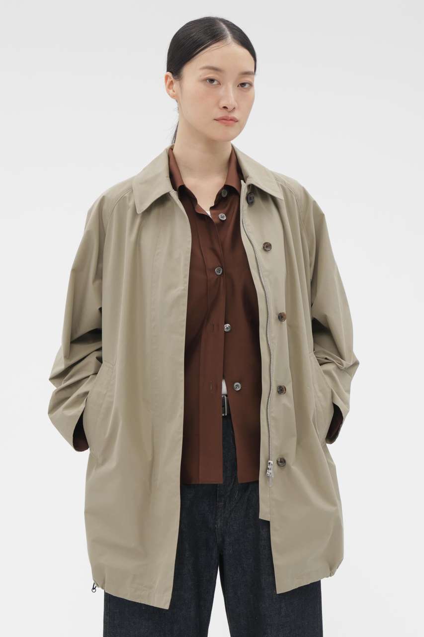 マーガレット・ハウエル/MARGARET HOWELLのDENSE COTTON NYLON POPLIN COAT(グリーン/5786112204)