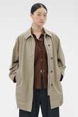 DENSE COTTON NYLON POPLIN COAT