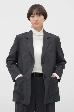 マーガレット・ハウエル/MARGARET HOWELLのCRISP WOOL PLAINWEAVE JACKET(110800/110801)