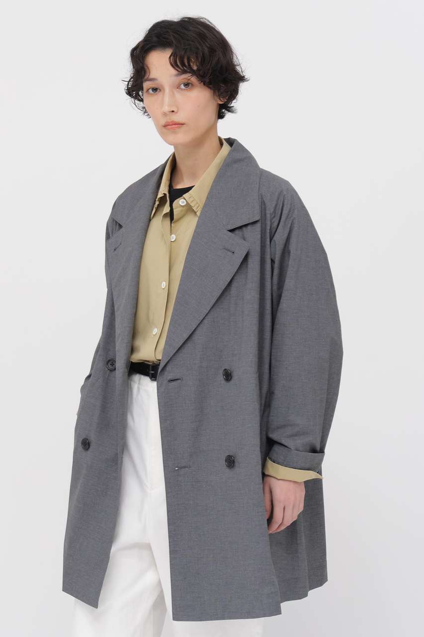 マーガレット・ハウエル/MARGARET HOWELLのFINE COTTON COATING COAT(グレー/5786125203)