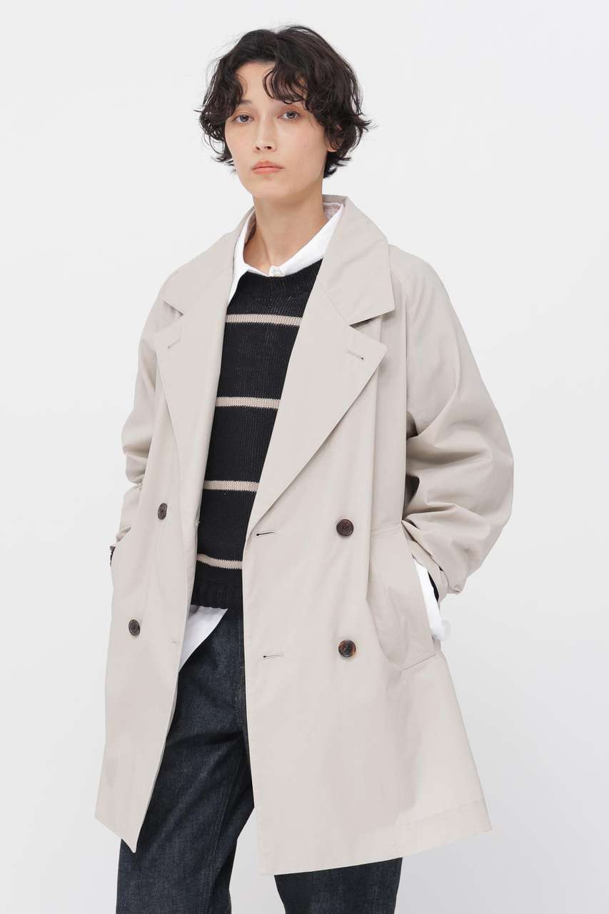 マーガレット・ハウエル/MARGARET HOWELLのFINE COTTON COATING COAT(ベージュ/5786125203)