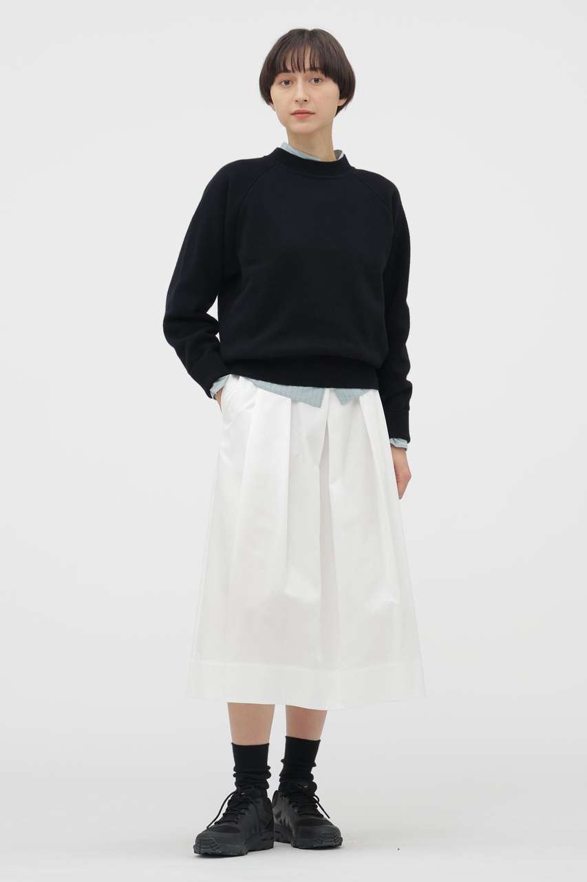 マーガレット・ハウエル/MARGARET HOWELLのSOFT BRUSHED COTTON TWILL SKIRT(ホワイト/5786132202)