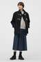 SOFT BRUSHED COTTON TWILL SKIRT マーガレット・ハウエル/MARGARET HOWELL ブルー