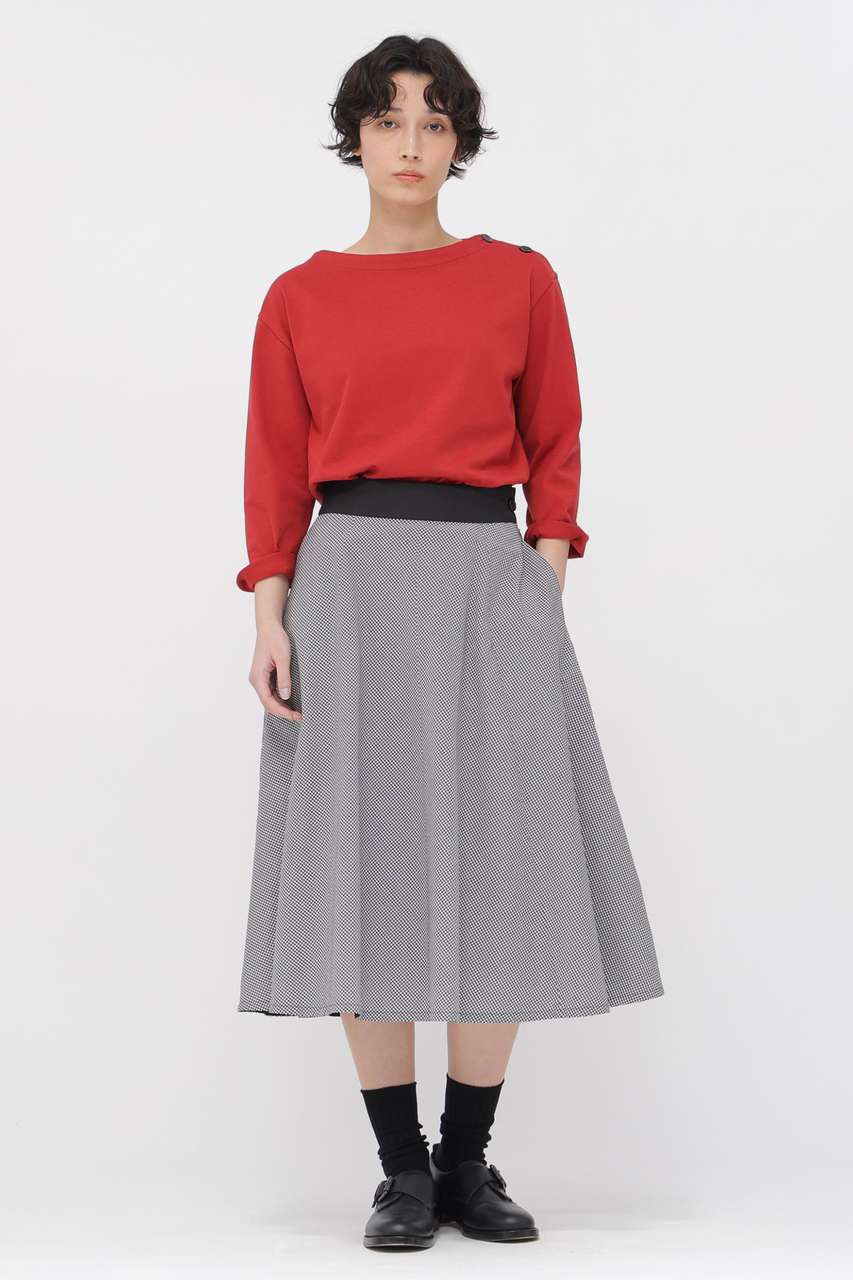 マーガレットハウエル チェック柄スカート ひざ丈 MARGARET HOWELL(マーガレット・ハウエル)｜COTTON CHECK SKIRT