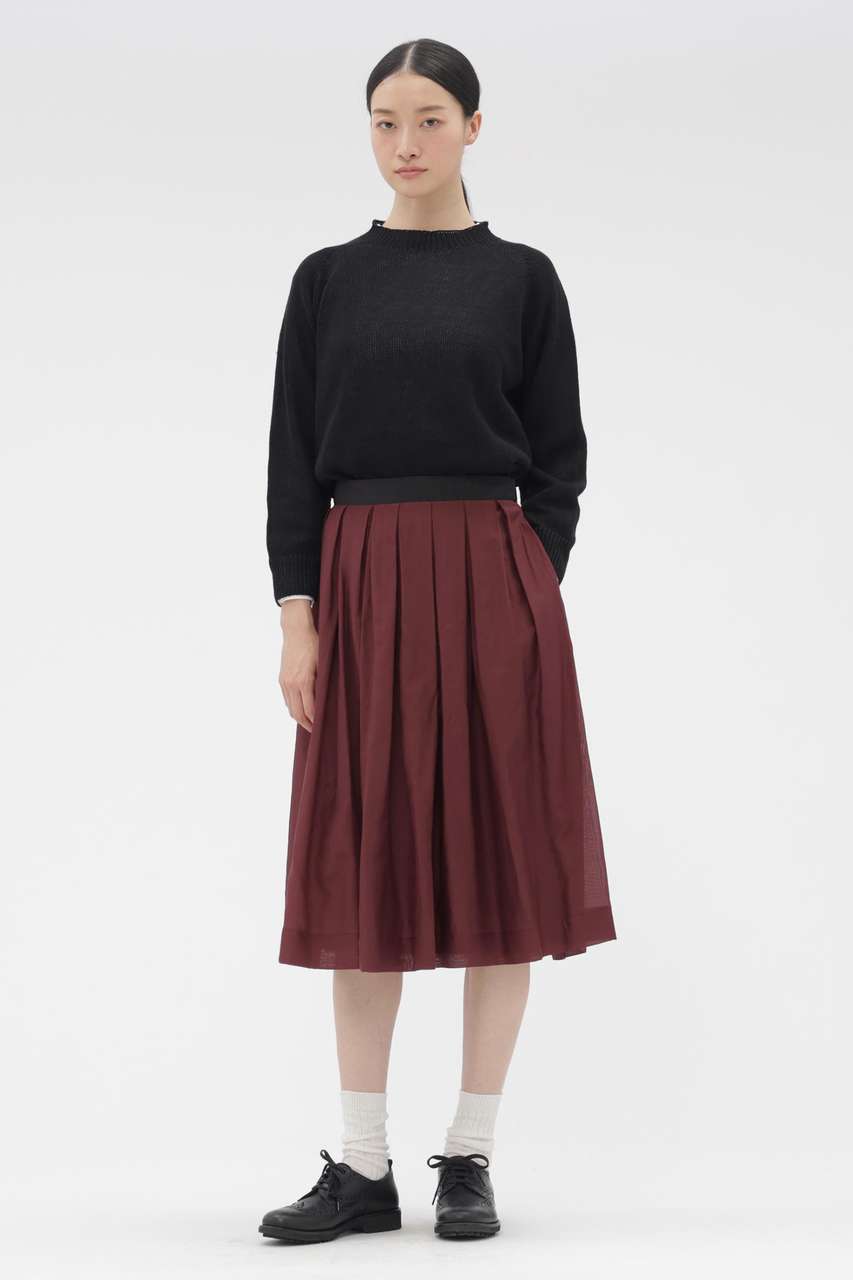 マーガレット・ハウエル/MARGARET HOWELLのSHEER COTTON SILK SKIRT(ピンク/5786132204)