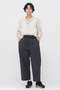 FINE STRIPE COTTON SILK TROUSERS マーガレット・ハウエル/MARGARET HOWELL グレー