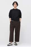 PRINCE OF WALES CHECK COTTON LINEN TROUSERS