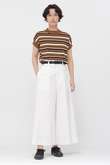 STIFF COTTON TWILL TROUSERS
