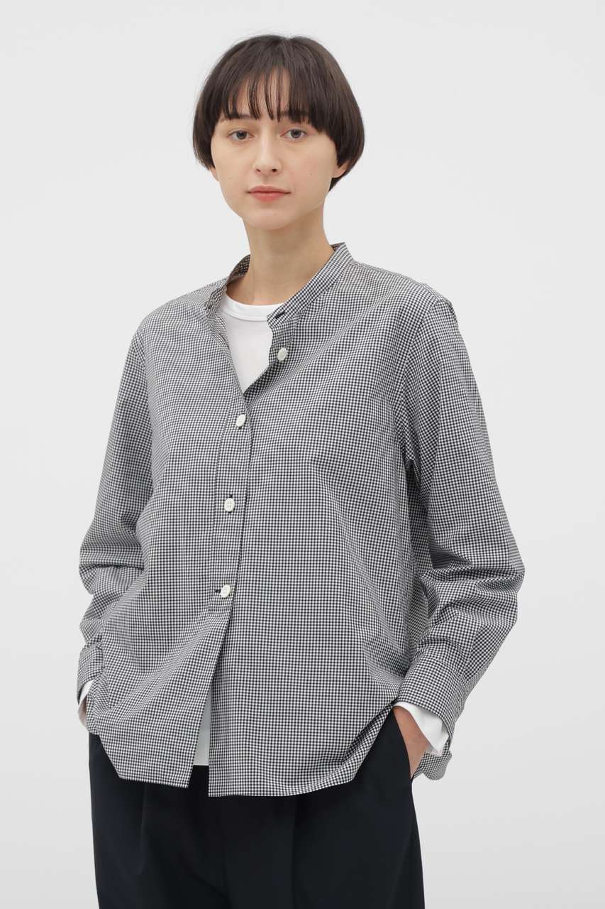 マーガレット・ハウエル/MARGARET HOWELLのCOTTON CHECK SHIRT(ブラック/5786153205)