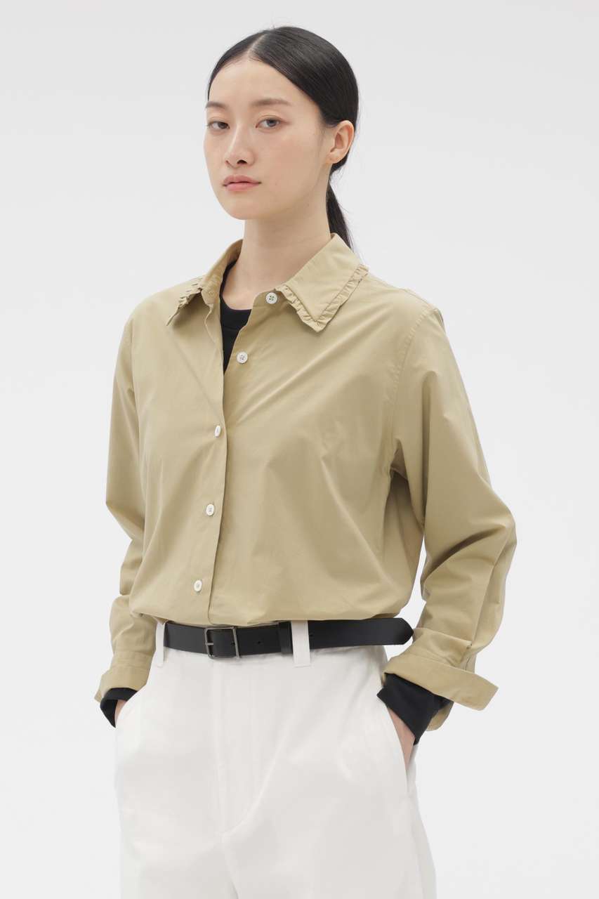 マーガレット・ハウエル/MARGARET HOWELLのSUPER FINE COTTON POPLIN SHIRT(イエロー/5786153209)