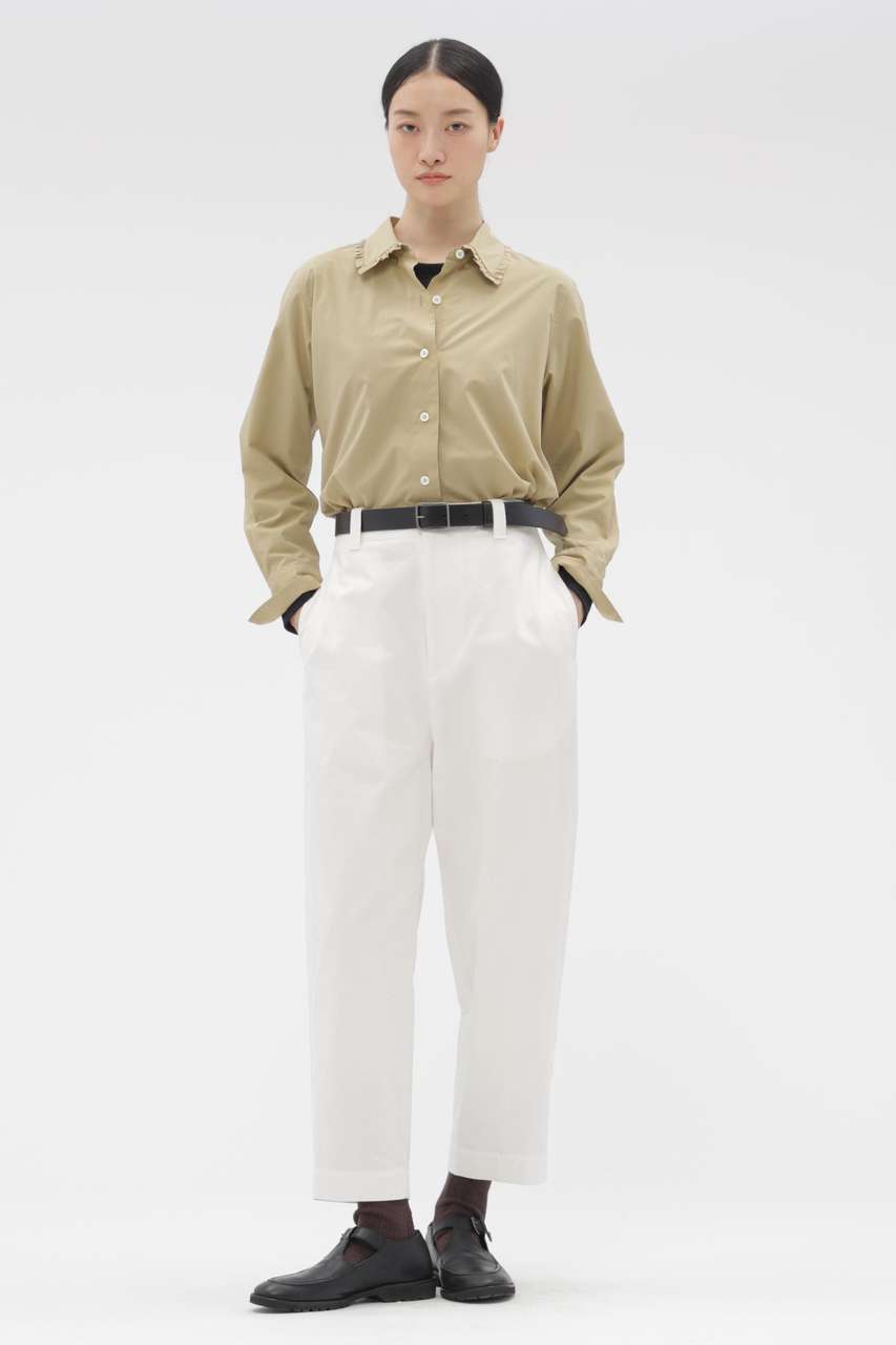 【美品】MARGARET HOWELL シャツ サイズI イエロー　春　夏 MARGARET HOWELL(マーガレット・ハウエル)｜HIGH TWISTED COTTON VOILE