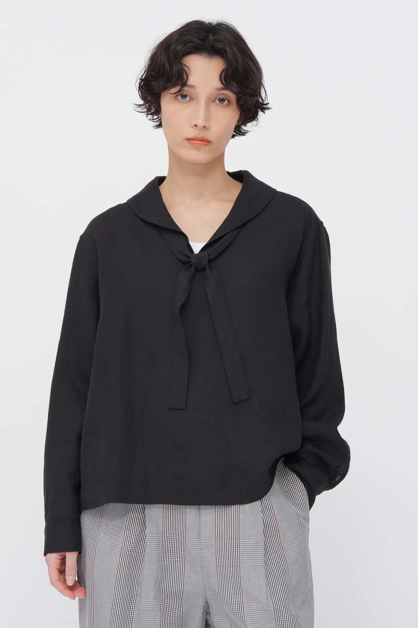 マーガレット・ハウエル/MARGARET HOWELLのSHIRTING LINEN SHIRT(ブラック/5786153210)