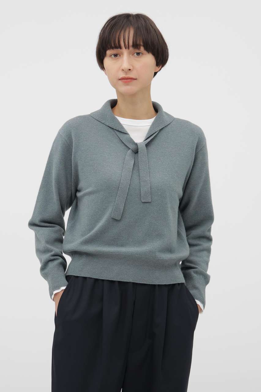 マーガレット・ハウエル/MARGARET HOWELLのFINE WOOL KNITWEAR(ブルー/5786163203)