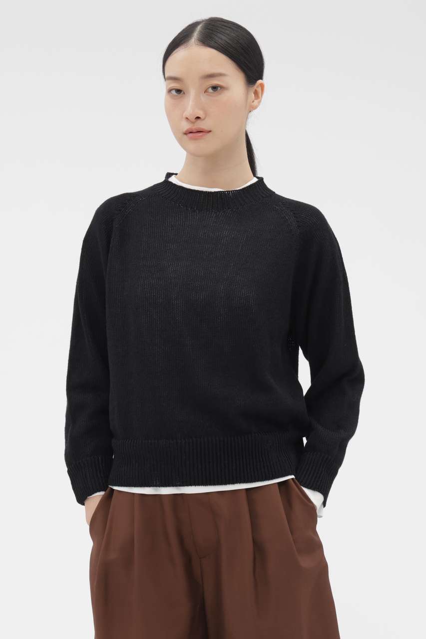 マーガレット・ハウエル/MARGARET HOWELLのLINEN COTTON KNITWEAR(ブラック/5786163204)