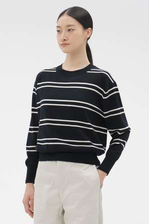 マーガレット・ハウエル/MARGARET HOWELLのTWISTED WOOL COTTON KNITWEAR(110300/110301)