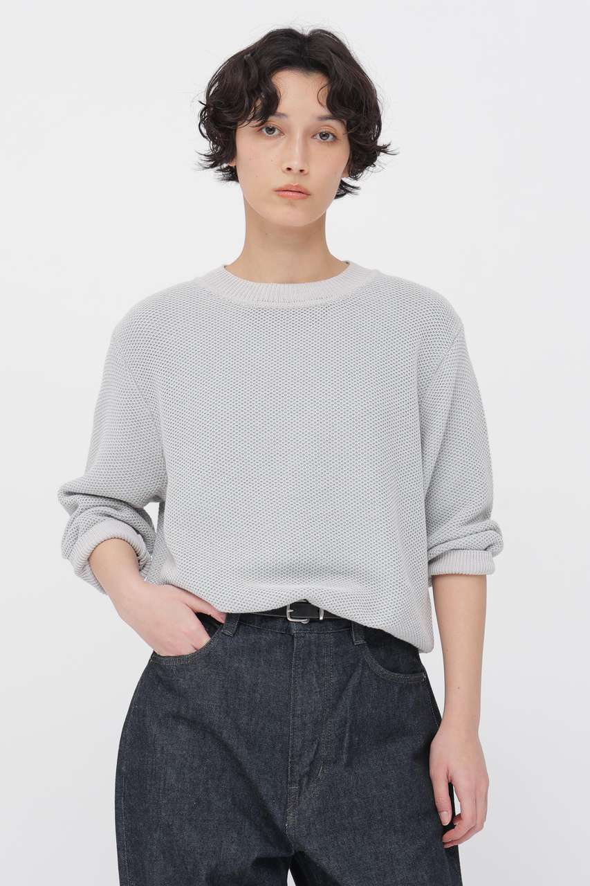 マーガレット・ハウエル/MARGARET HOWELLのCOTTON LINEN RAMIE PIQUE KNITWEAR(グレー/5786163206)