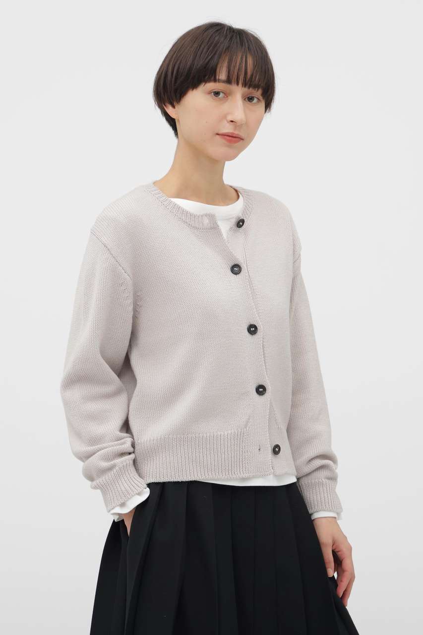 マーガレット・ハウエル/MARGARET HOWELLのCORD YARN WOOL KNITWEAR(グレー/5786164202)