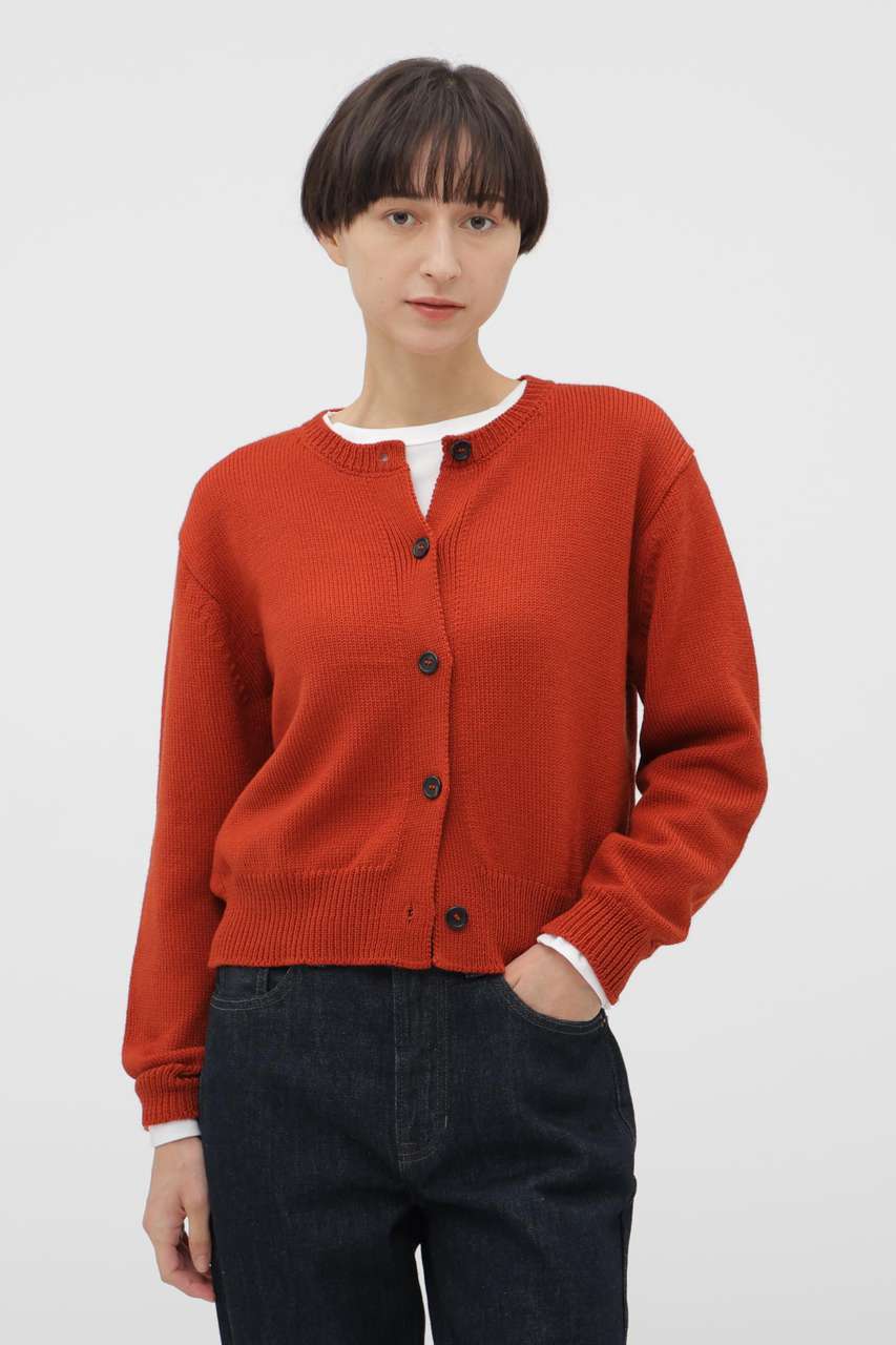 マーガレット・ハウエル/MARGARET HOWELLのCORD YARN WOOL KNITWEAR(レッド/5786164202)