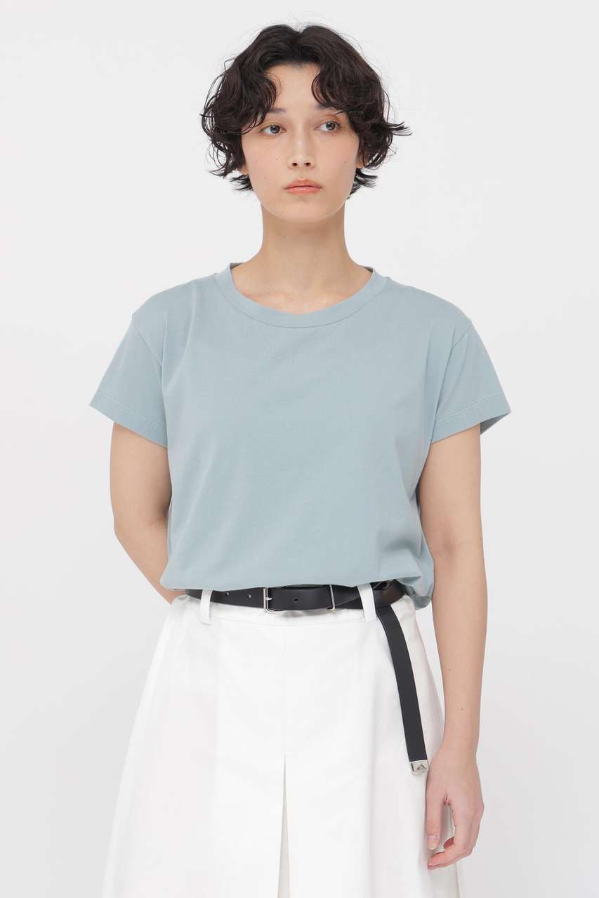 マーガレット・ハウエル/MARGARET HOWELLのPLAIN COTTON JERSEY TOP(ブルー/5786168201)