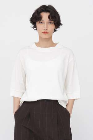 マーガレット・ハウエル/MARGARET HOWELLのTWIST COTTON JERSEY TOP(110100/110102)