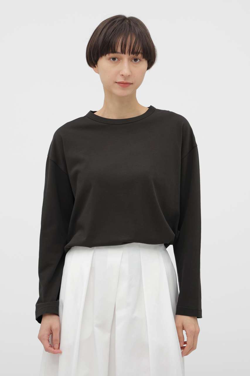マーガレット・ハウエル/MARGARET HOWELLのSOFT COTTON JERSEY TOP(グレー/5786169201)