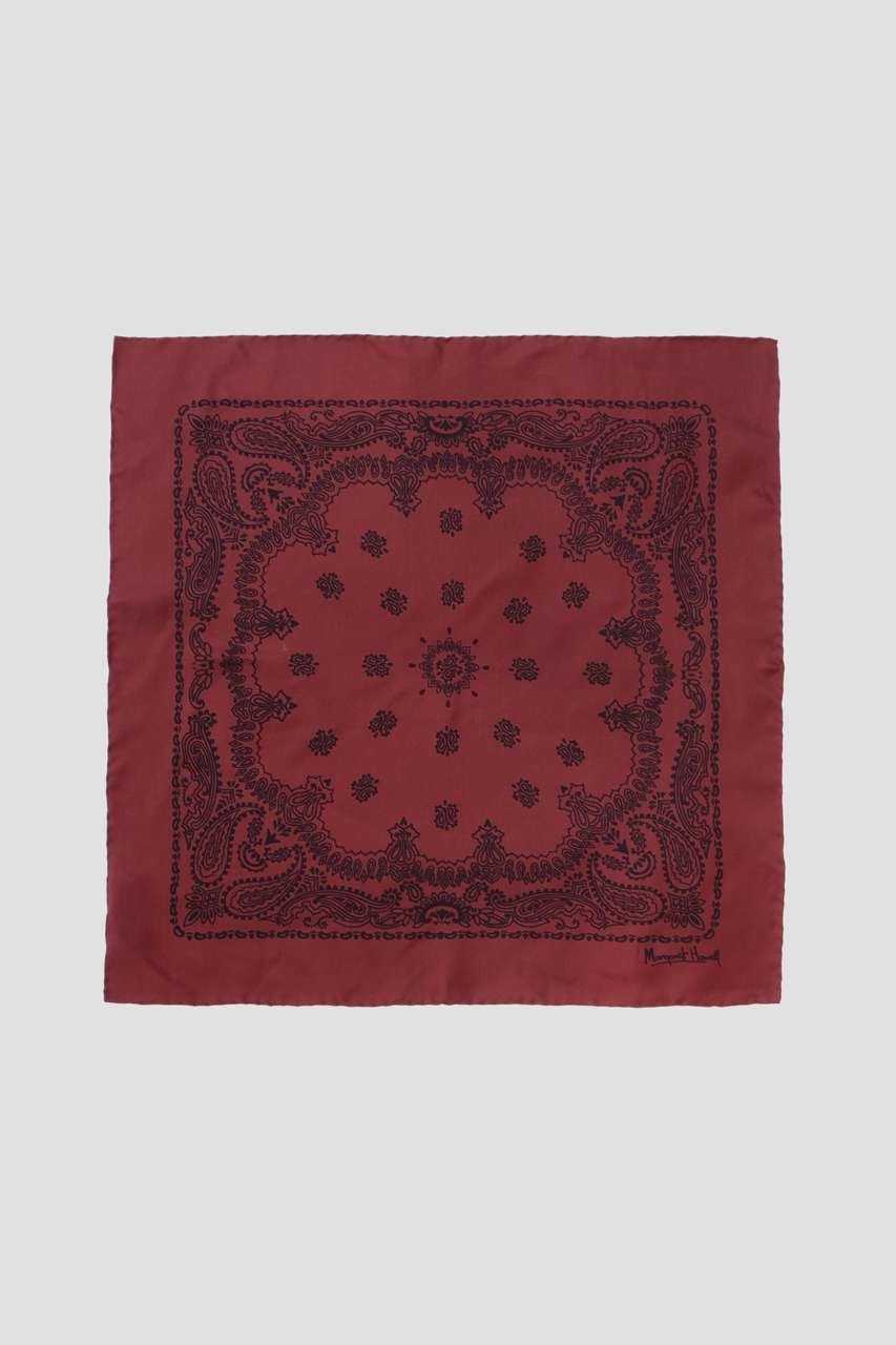マーガレット・ハウエル/MARGARET HOWELLのSILK TWILL PAISLEY SCARF(レッド/5786178201)