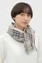 LINEN GRAPHIC CHECK SCARF マーガレット・ハウエル/MARGARET HOWELL