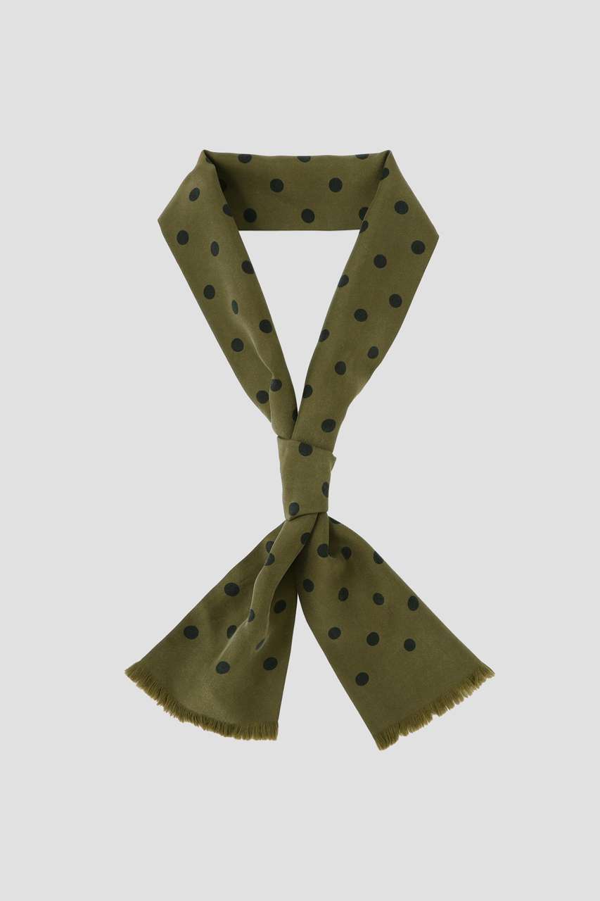 マーガレット・ハウエル/MARGARET HOWELLのSILK TWILL POLKA DOT TIE SCARF(ベージュ/5786178203)