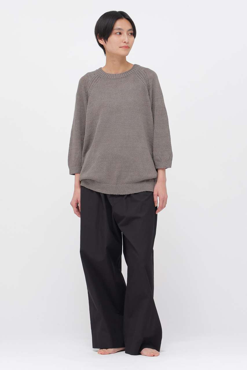 マーガレット・ハウエル/MARGARET HOWELLのCOTTON LINEN POPLIN TROUSERS(グレー/5896143203)